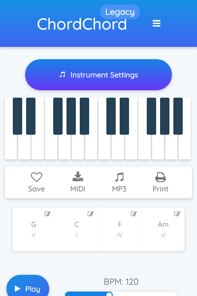 ChordChord, online chord progression generator