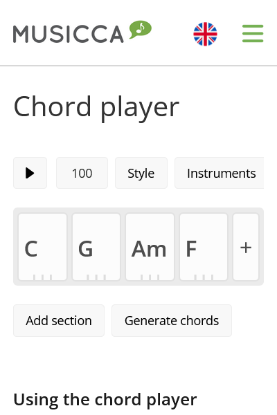 Chord Player by Musicca